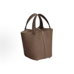 HERMES爱⻢仕 Picotin Lock 18 银扣  Etoupe ⼤象灰